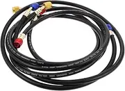 TOKIDNY 3pcs Car Air Conditioner Pipe Short with Ball Manifold Gauge Hvac Low Loss Hvac Low Loss Fittings Hydraulic Boat Steering Kit