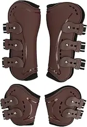 Rear Boots,Open Front Jumping Tendon Horses Boots,Premium Horse Leg Guards with Shock Absorption - Variable Front and Hind Leg Boots for Equestrian Events and Training