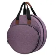 Purple Multi-Pocket Embroidery Storage Bag - Oxford Cloth Handbag Organizer for