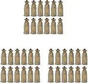 36 Pieces Burlap Wine Bags Wine Bottle Bags with Drawstrings Reusable Bags with Tags for Blind Tasting