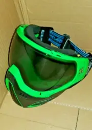 HK Army KLR Thermal Paintball Goggles Mask - Neon Green/Black w/ Green PVT
