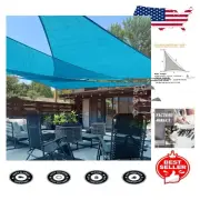 Turquoise Blue 16' x 16' x 22' Triangle Shade Sail - UV Protection Canopy