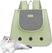 Cat Carrying Bag, Cat Backpacks for Carrying, Portable Adjustable Fully Ventilated Mesh Backpack for Cats & Puppies for Hiking Travel Walking Cycling