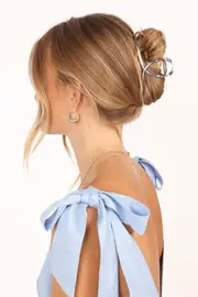 [PUP38] Linda Hair Clip - Silver Silver
