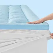 [BEDELITE] Mattress Topper Twin XL for College Dorm, Soft & Thick Cooling Mattress Pad Cover, 1200GSM Snow Down Alternative Filling Pillow Top Mattress Topper with 8"-21" Firm Elastic Deep Pocket