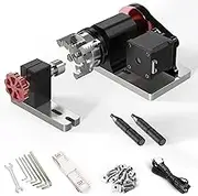 LAPOOH Rotary Module Kit 4th Axis CNC for TTC450 Engraving Machine Rotating Axle Support 4mm-60mm Clamping Diameter 4:1 Chuck Reduction Ratio Suitable for Carving Cylindrical Cans Objects