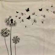 4 Paper Napkins for Decoupage / Parties - Blowing away