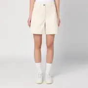 [Moncler] Short white in cotton 42 IT White