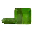 Banana Leaf Square Ice Cream Starters Serving Plate 6 Inch Pack of 6