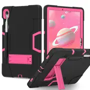 MCC Stylish Shockproof Samsung Galaxy Tab S10 FE 10.9" Case Cover X520 X526 [Black+Magenta]