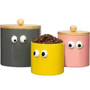 FavorFlavor 3PCS Canister Sets for Kitchen Counter, 50OZ Jars with Airtight L...