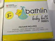 Bathlin Baby Bath Kneeler and Elbow Rest Pad Set with Foam Letters & Numbers