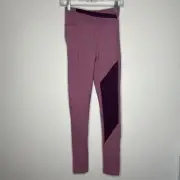 Gymshark Women’s Activewear Leggings Size Small Asymetric Dusty Pink Dark Ruby