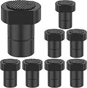 8Pcs Workbench Bench Dogs, Aluminum Alloy MFT Table Brake for 3/4'' Dog Holes, Sturdy Woodworking Stop with Non-Slip Pad for Workbench 19mm (black)