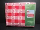 Martha Stewart Winter Jubilee Tablecloth Red White Plaid Snowflake Oval 60x84 Ne
