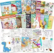 Elfew 20 Pack Activity Books for Kids Party Favor Ages 4-8,8-12. Bulk Activities Include Dot to Dot,Word Search,Maze,Find The Difference and More, Kids Party Bag Stuffers, Birthday Goodie Bag