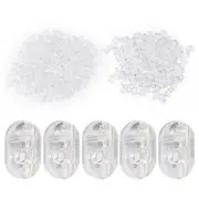 100pcs Transparent Fishing Cross Beads Plastic Light Weight Floats Balls Double