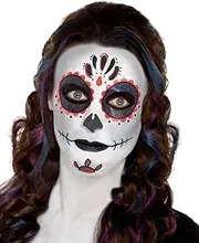 Smiffys Make-Up FX, Day of The Dead Kit, Aqua