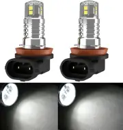 LED 20W H8 White 5000K Two Bulbs Head Light High Beam Replacement Lamp Bike Fit