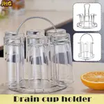 METAL GLASS CUP RACK WATER MUG DRAINING STAND DRAINER CUP HO