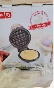 Mini Waffle Maker Bunny - 4” Waffle Mold, Nonstick Waffle Iron Quick Heat