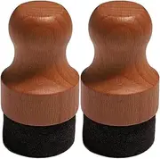 [BAOYAO] 2pcs Cutting Board Oil & Wax Applicator Set for Round Wood Cutting Board, Wood Applicator Butcher Block Cream Oil Applicator for，Wooden Spatula，Spoon, Wooden Surface(Size:2pcs)
