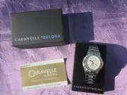 Vintage FedEx NFL Tachometer Caravelle Bulova Mens Watch with Instructions