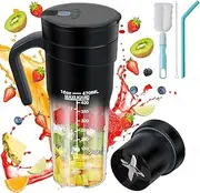 Portable Blender for Shakes and Smoothies,16 Oz Personal Blender with 6 Ultra Sharp Blades, Multifunctional & BPA Free Handheld Mini Blender Cup, for Office/Home/Sports/Home Sports Outdoors Travel/Gym