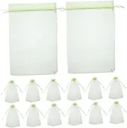 BESPORTBLE 120pcs Fruit Protection Bag:Reusable Green Mesh Pouch with Drawstring Cover for Garden Trees Breathable Netting to Shield Fruits