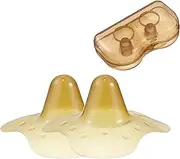 2pcs/Set Contact Nipple Shields for Breastfeeding Breast Nipple Shield from Ultra Thin Silicone Breast Milk Feeding Protector Nipple Shield Breastfeeding, BPA Free [Nude Triangle]