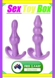 butt plug anal beaded sex toy mini hypoallergenic pink violet beaded aussie anus