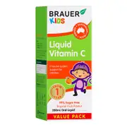 Brauer Kids Liquid Vitamin C 200ml - Sugar-Free Immune Support