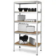 Giantex 1.8M 5-Tier Heavy Duty Warehouse Shelving Metal Garage Shelves Storage Rack Silver