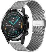 For Huawei Watch GT 2 46mm Replacement Band Milanese Magnetic Wristband Watch Strap (Silver)