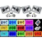 4X6" IR Color Change RGB SMD Halo Angel Eye Headlight 24W 6K LED Light Bulb Set (for: Chrysler)
