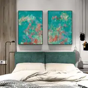 Abstract green 2 sets Canvas Wall Art