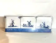 Delft Blue Tiles Windmills - Reproduction Cork Coasters NIP