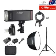 Godox AD200Pro Flash Strobe Speedlite with S2 Bracket 80cm Softbox Light Stand