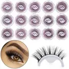 Glue Needed Wispy Self-adhesive False Eyelashes Reusable Natural Curly 3D Mink