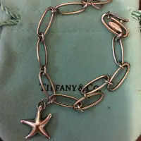 在飛比找蝦皮購物優惠-Tiffany&Co. 純銀海星 海星迴紋針手鍊 專櫃正品