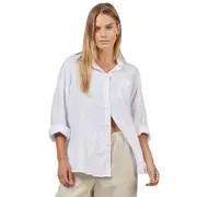 Academy Brand Hampton Long Sleeve Linen - White