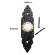 Sleek Black Zinc Alloy Doorbell Push Button with Illuminated LED Light