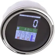 SKMWLMRAJ 85MM Digital Tachometer 5 in 1 Multi-Functional Tacho Meter with Fuel Level Water Temp Oil Pressure 0~10Bar Alarm for Car Boat Automobile Tachometer(BS)