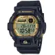 【CASIO 卡西歐】G-SHOCK 震動 閃動響報 黑X金_GD-350GB-1_50.8mm