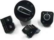 Fit Fit for Pa-s-sa-t B6 Fit for G-ol-f 5 6 R32 MK5 MK6 Chrome Headlight Mirror Window Switch Button