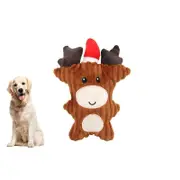 Christmas Squeaky Plush Soft Dog Toys Interactive Durable Dog Chew Toys-Christmas Elk