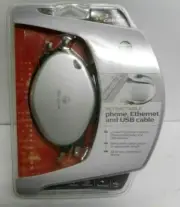 Targus ACC80US 3-in-1 Retractable Phone, Ethernet, and USB Cable