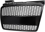 Matte Black Rs-Honeycomb Mesh Front Hood Bumper Grill Grille Guard ABS with Embl