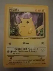 1995 Pikachu Gnaw Pokemon Card 58/102 Rare. 40 HP