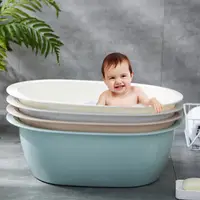 在飛比找樂天市場購物網優惠-麥寶隆大號臉盆嬰兒小號浴盆寶寶洗澡盆塑料盆大號加厚洗衣浴盆 